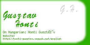 gusztav honti business card